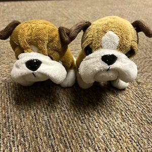Lot Of 2 GANZ Webkinz Bulldog Hm126  Stuffed Plush No Code - Picture 1 of 7