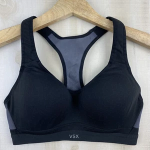 Victoria’s Secret Sport VSX 32C Black Gray High Impact Wireless Sports Bra - Picture 1 of 9