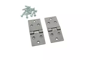 Antique Drop Leaf Table Hinges Steel, Large, Sold In Pairs With 12 Wood Screws - Picture 1 of 4