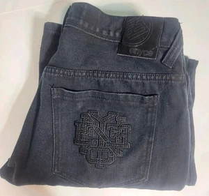 Pantalones de mezclilla negros Enyce para hombre talla 36x30 de Sean Combs hip hop grunge metal rap - Imagen 1 de 10