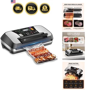 Vakuumiergerät Maschine Lebensmittelversiegelung Automatisch Food Saver Kompaktes Versiegelungssystem - Bild 1 von 8