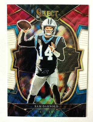 2022 Panini Select Sam Darnold RED WHITE BLUE Wave Prizm Card SP #/249 Panthers! - Image 1 of 3