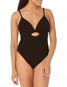Neu La Blanca Island Goddess Twist einteiliger Damen-Badeanzug, schwarz, 6 - Bild 1 von 7