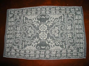 Pottery Barn grau & weiß Jacquard Handtuch 100% Baumwolle Portugal - Bild 1 von 2