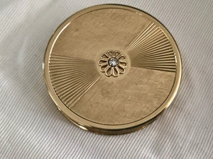 De Colección Max Factor CREME PUFF Compacto Imitación Tono Dorado Redondo Completo Interior - Imagen 1 de 15