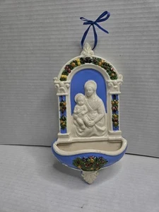 Fuente de entrada de agua bendita vintage italiana hecha en Italia Madre María - Imagen 1 de 7