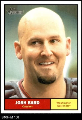 2010 Topps Heritage #158 Josh Bard Nationals 8 - NM/MT - Image 1 of 2