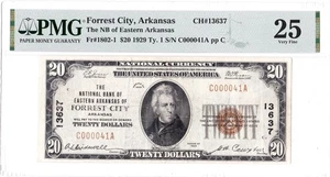 $20 1929 T1 National FORREST CITY Arkansas AR 🇺🇸 Mega Rare! 🇺🇸 Best Known! - Picture 1 of 2