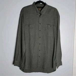 Scott Barber Mens Gray Long Sleeve 100% Cotton Button Up Shirt Large Fall Winter - Picture 1 of 11