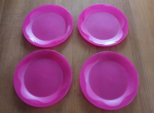 Neu Tupperware Tag der offenen Tür Dessertteller elegant rosa 8" rund 4er Set - Bild 1 von 2