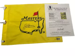 JACK NICKLAUS SIGNED with Years Undated MASTERS FLAG Full BECKETT BAS Letter - Picture 1 of 7