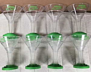 8 Halloween Promo Light-Up GREEN APPLE TWIST Smirnoff Martini Plastic Glasses - Picture 1 of 21