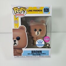 Funko Pop Line Friends Brown FLOCKED #928 Limited Exclusive Animation Bear
