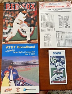 2001 Rivista Ufficiale dei Boston Red Sox Terza Edizione SOX VS TIGERS 6/6/01 - Foto 1 di 12