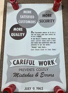 Vintage Motivational Work Poster 1962 Better-Work Poster ClemPrint Clement 38" x25" - Bild 1 von 16