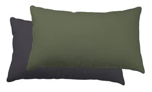 2er Pack Kissenbezug Kissenhülle 40x80cm Uni Wende anthrazit khaki Microfaser - Bild 1 von 6