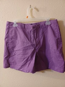 Womens Khaki Shorts Dockers Stretch Size 12 Purple - Picture 1 of 3