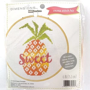 Dimensions Counted Cross Stitch Kit Sweet Pineapple 72-75343 - Picture 1 of 2