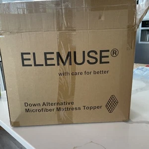 ELEMUSE Full Mattress Topper Down Alternative Microfiber Filling - Picture 1 of 4