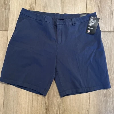 NUEVO Pantalones Cortos Rectos Bermudas Dickies Talla 24 Para Mujer Azul Marino Soporte Elástico Foto 1 de 4