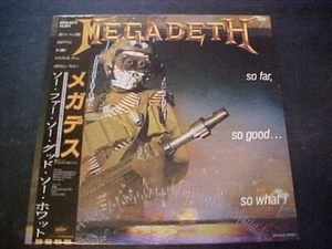 Megadeth–So Far, So Good...So What! (Japan Vinyl PROMO LP OBI)Capitol RP28-5579 - Picture 1 of 6