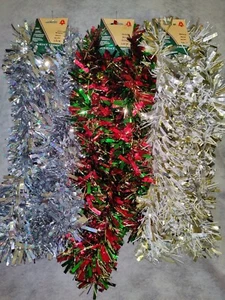 Ghirlanda Deluxe Decorazione 4"larghezza/3 colori a scelta Multi, Argento o Oro e Bianco - Foto 1 di 13