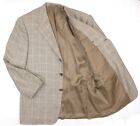 Corneliani Windowpane Check Silk Flax Wool Suit Jacket Blazer 25 6 C Uk 40''