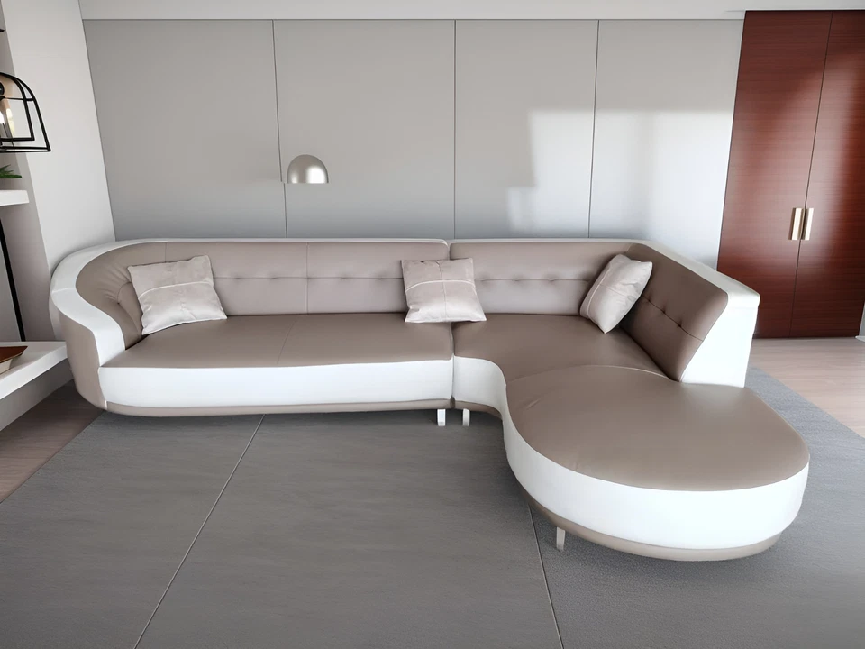 2PC NEW MODERN Leather Sectional Sofa Set S89R (Custom Options Available) - Image 1 of 1
