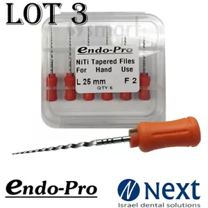 LOTx3 Dental NiTi Super File Universal Tapered F2 root canal hand use 25 mm - Picture 1 of 3