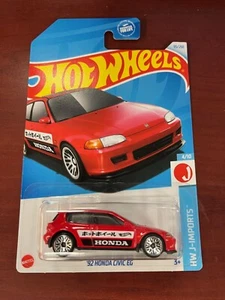 Hot Wheels 2024 Mainline D Case HW J-Imports '92 Honda Civic EG 95/250 A52 - Picture 1 of 2