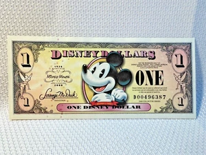 Billete de un dólar Walt Disney 2008 sin circular serie D Mickey Mouse - Imagen 1 de 3