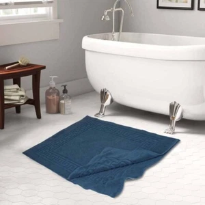 2 Piece Cotton Bathmat Ultra Soft Absorbent Washable Bath Mat Set 22" x 35" - Picture 1 of 77