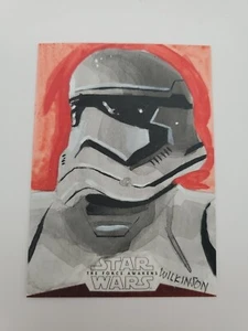 Topps Star Wars The Force Awakens Storm Trooper Sketch Card By Sarah Wilkinson - Picture 1 of 6