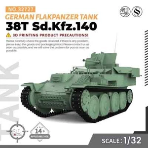 SSMODEL SS32727 1/32 Military Model Kit German 38T Sd.Kfz.140 Flakpanzer Tank - Picture 1 of 5