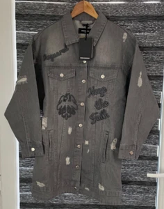 MEDIUM SIZE NWT DSQUARED2 MEN DENIM GRAY JACKET - Picture 1 of 9