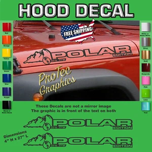 Hood Vinyl Decal Graphics Fits Jeep Wrangler - SH-208 - (Polar) - Picture 1 of 3
