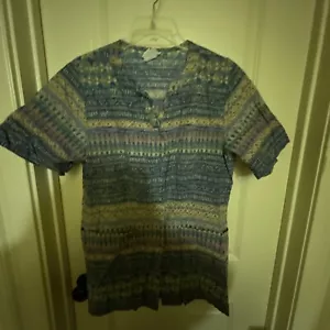 barco vintage multicolor scrub top medium - Picture 1 of 5