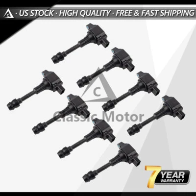 Juego de 8 bobinas de encendido del motor para Nissan Armada 2007-2015/Pathfinder 08-12 Foto 1 de 4
