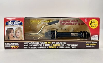 Helen of Troy Curling Iron Chapado en Oro Serie Profesional 5/8” De Colección 1999 Nuevo de Lote Antiguo Foto 1 de 4