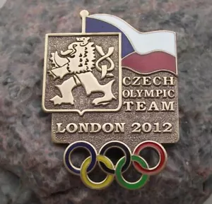 2012 London Olympische Sommerspiele Ringe offizielles tschechisches Teammitglied Pin Abzeichen - Bild 1 von 4