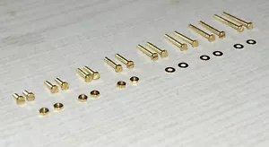 Phono Screws Set Brass M2 For Headshell/Pickup/Turntable - Picture 1 of 2