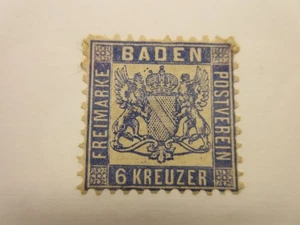 BADEN, Scott: 22, DÜNNFLECKIG, POSTFRISCH OG, Lot25, Kat 11 $ - Bild 1 von 1