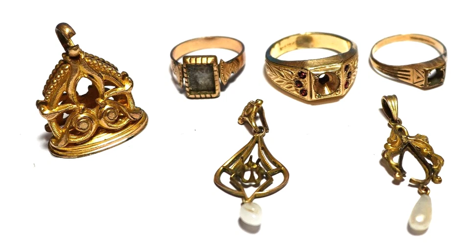 LOTE DE JOYAS 6 PIEZAS ANTIGUAS PARA REUTILIZAR GF 20 GMS #9 22/09/25 Foto 1 de 3