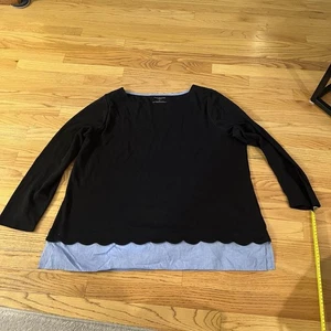 Talbots Plus 2x Oberteil Damen marineblau Langarm Strickpullover Twofer neu ohne Etikett - Bild 1 von 8