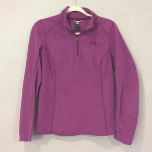 North Face Women's 1/4 Zip Fleece Sweatshirt Purple size Medium - Picture 1 of 10