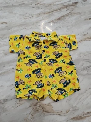 Vtg Small Steps One Piece Outfit Surfs Up Bears 3/6 Months Foto 1 de 4