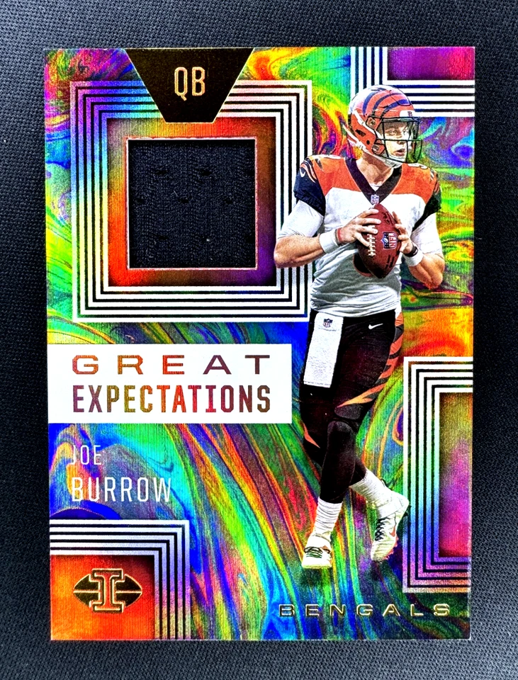 2020 Panini Illusions Joe Burrow Great Expectations Patch Rookie RC #GE1 Bengals - Image 1 of 2