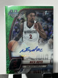 2024-25 Bowman Chrome University Nick Boyd #73 Green Shimmer SP Auto - Picture 1 of 2