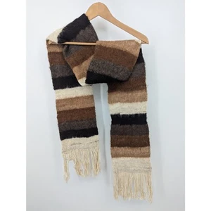 Vintage 100% Alpaca Wool Scarf Hand Made in Peru 80"x7" Super Soft - Picture 1 of 3
