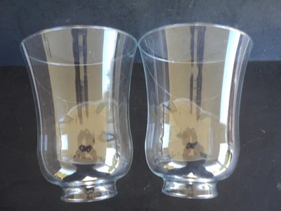 Set of 2 -Clear Glass Shades Globes Ceiling Fan Vanity Light- Bell Shape 2 1/4"F - Image 1 of 4